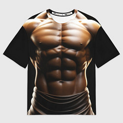 Футболка оверсайз мужская Мужской торс в халате, цвет: 3D-принт