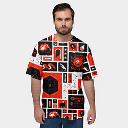 Футболка оверсайз мужская Dungeons and dragons pattern, цвет: 3D-принт — фото 2