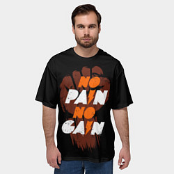 Футболка оверсайз мужская Без усилий нет результата, цвет: 3D-принт — фото 2