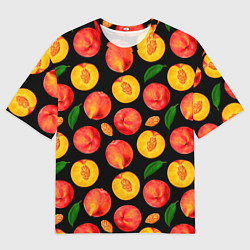 Мужская футболка оверсайз Персиковый паттерн