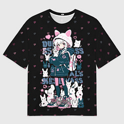 Футболка оверсайз мужская Chiaki Nanami Neko, цвет: 3D-принт