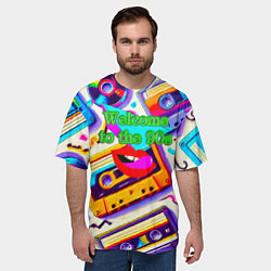 Футболка оверсайз мужская Добро пожаловать в 90-е: Эра яркости и стиля, цвет: 3D-принт — фото 2