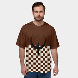 Футболка оверсайз мужская Квейк ретро паттерн, цвет: 3D-принт — фото 2