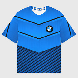 Мужская футболка оверсайз BMW geometry blue