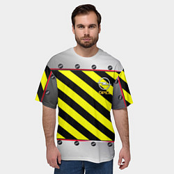 Футболка оверсайз мужская Opel линии, цвет: 3D-принт — фото 2