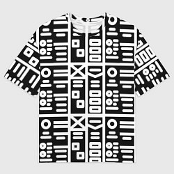 Мужская футболка оверсайз Геометрические фигуры паттерн