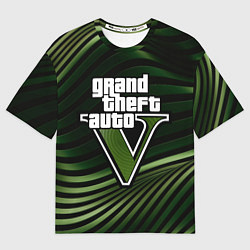 Футболка оверсайз мужская Grand Theft Auto V - logo, цвет: 3D-принт