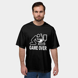 Футболка оверсайз мужская Конец игры у унитаза, цвет: 3D-принт — фото 2