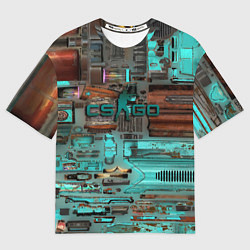 Футболка оверсайз мужская Уличный гонщик кс, цвет: 3D-принт