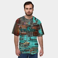 Футболка оверсайз мужская Уличный гонщик кс, цвет: 3D-принт — фото 2