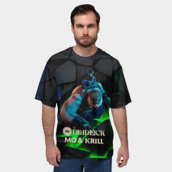 Футболка оверсайз мужская Mo & Krill Deadlock, цвет: 3D-принт — фото 2