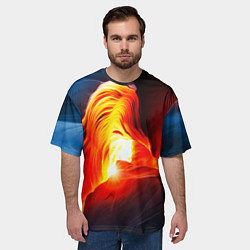 Футболка оверсайз мужская Абстракция разлом, цвет: 3D-принт — фото 2
