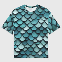 Футболка оверсайз мужская Чешуя, цвет: 3D-принт