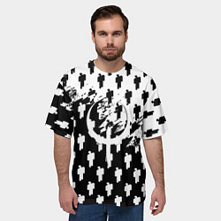 Футболка оверсайз мужская Quake pattern men, цвет: 3D-принт — фото 2