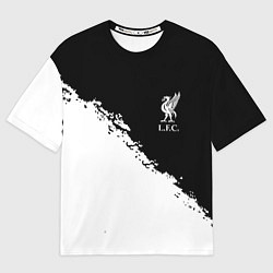Футболка оверсайз мужская Liverpool fc белые краски, цвет: 3D-принт