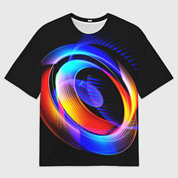 Футболка оверсайз мужская Оптические иллюзии волны, цвет: 3D-принт