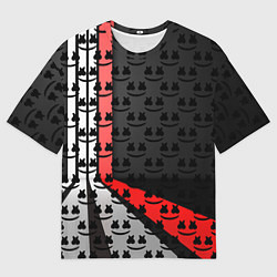 Футболка оверсайз мужская Marshmello pattern, цвет: 3D-принт