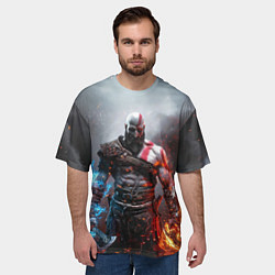 Футболка оверсайз мужская God of War Кратос, цвет: 3D-принт — фото 2