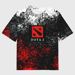 Футболка оверсайз мужская Dota 2 брызги красок, цвет: 3D-принт