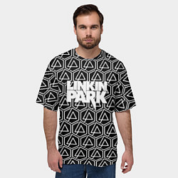 Футболка оверсайз мужская Linkin park pattern, цвет: 3D-принт — фото 2