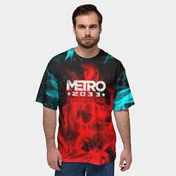 Футболка оверсайз мужская Metro 2033 fire, цвет: 3D-принт — фото 2