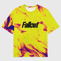 Футболка оверсайз мужская Fallout fire steel, цвет: 3D-принт