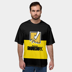 Футболка оверсайз мужская Rainbow six logo game, цвет: 3D-принт — фото 2