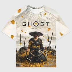 Мужская футболка оверсайз Ацу из Ghost of Yotei
