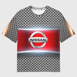 Футболка оверсайз мужская Nissan авто текстура, цвет: 3D-принт