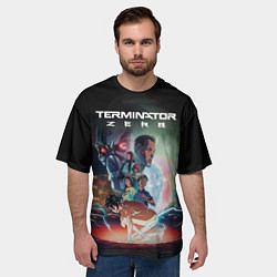 Футболка оверсайз мужская Терминатор зеро персонажи, цвет: 3D-принт — фото 2