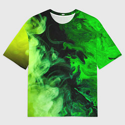 Футболка оверсайз мужская Ядовитый зеленый дым, цвет: 3D-принт