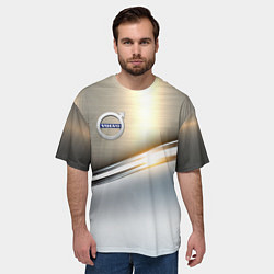 Футболка оверсайз мужская Volvo жёлтый метал, цвет: 3D-принт — фото 2