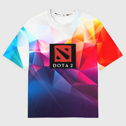 Футболка оверсайз мужская DOTA geometry neon, цвет: 3D-принт