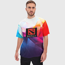 Футболка оверсайз мужская DOTA geometry neon, цвет: 3D-принт — фото 2