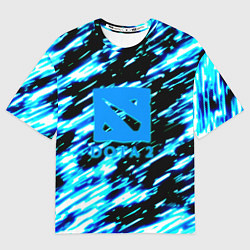 Футболка оверсайз мужская DOTA холодные краски, цвет: 3D-принт