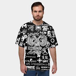 Футболка оверсайз мужская Киберсорт Россия герб, цвет: 3D-принт — фото 2