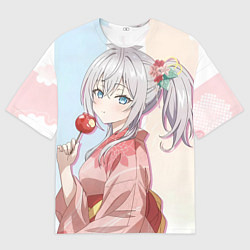 Мужская футболка оверсайз Аля иногда кокетничает со мной по русски Алиса