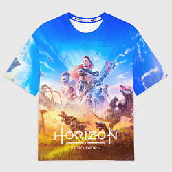Футболка оверсайз мужская Герои Horizon zero dawn remstered, цвет: 3D-принт
