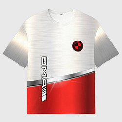 Футболка оверсайз мужская BMW metal carbon steel, цвет: 3D-принт