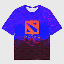 Футболка оверсайз мужская Dota 2 броня текстура, цвет: 3D-принт