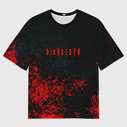 Футболка оверсайз мужская Biohazard брызги красок, цвет: 3D-принт