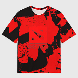 Футболка оверсайз мужская Dota краски иероглиф, цвет: 3D-принт