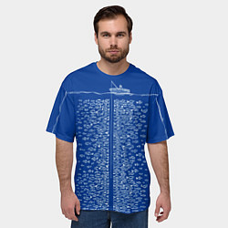 Футболка оверсайз мужская Не удачная рыбалка, цвет: 3D-принт — фото 2