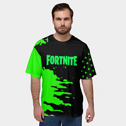 Футболка оверсайз мужская Fortnite краски звезды, цвет: 3D-принт — фото 2