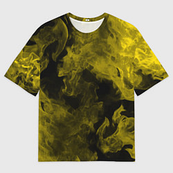 Футболка оверсайз мужская Жёлтый дым в огне, цвет: 3D-принт