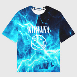Футболка оверсайз мужская Nirvana electro, цвет: 3D-принт