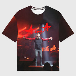 Футболка оверсайз мужская Алиса Кинчев концерт, цвет: 3D-принт