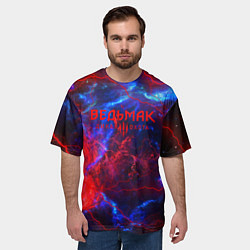 Футболка оверсайз мужская Ведьмак космический шторм, цвет: 3D-принт — фото 2