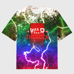 Футболка оверсайз мужская Wartunder неоновые брызги красок, цвет: 3D-принт