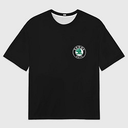 Мужская футболка оверсайз Skoda logo auto